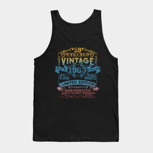 59 Years old Vintage 1963 Limited Edition 59th Birthday Tank Top